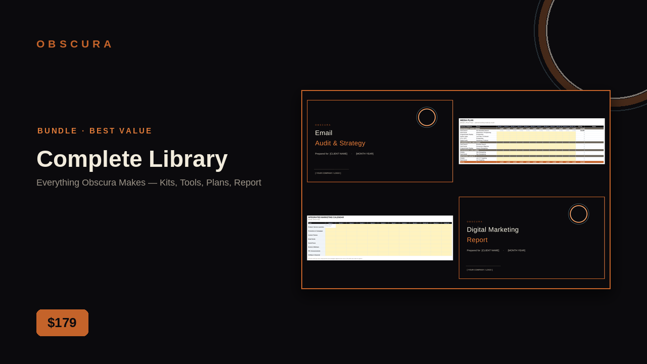 Complete Library — Obscura marketing template